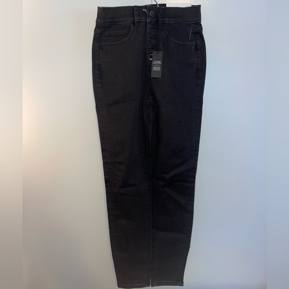 Ann Taylor “The Skinny” Jeans The Highest Rise Black Size 0 Petite Brand New